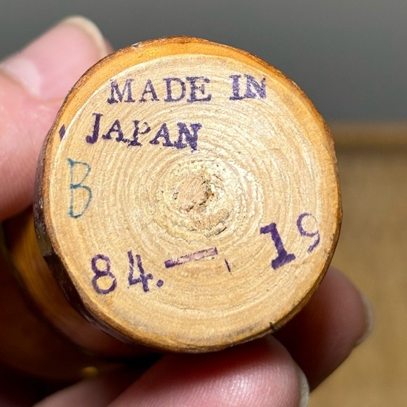 Vintage Japanese Kokeshi Nodder Dolls 3.5” tall made in Japan - Picture 6 of 9